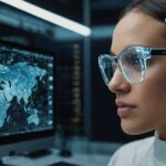 Analista de datos trabajando con IA