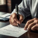 Firma de contrato de un CEO